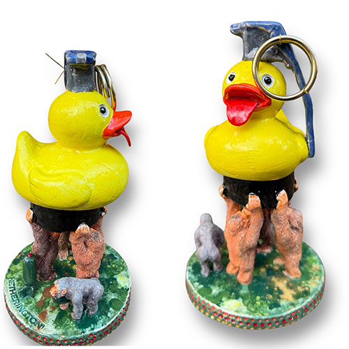 RA Hetherington "Duplicity"  7" Duck Sculpture DF5982